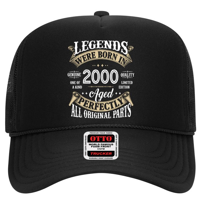 Legends Were Born In 2000 Aged Perfectly Birthday Trucker Hat