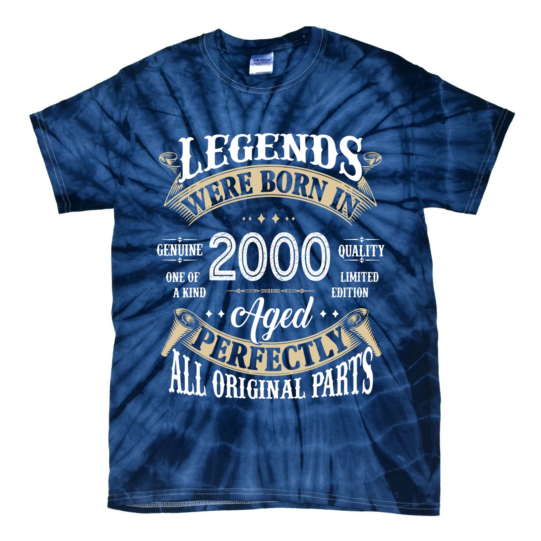 Legends Were Born In 2000 Aged Perfectly Birthday Tie-Dye T-Shirt