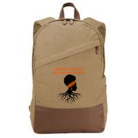 Life Without Culture Is Like A Tree Without Roots Cotton Canvas Backpack