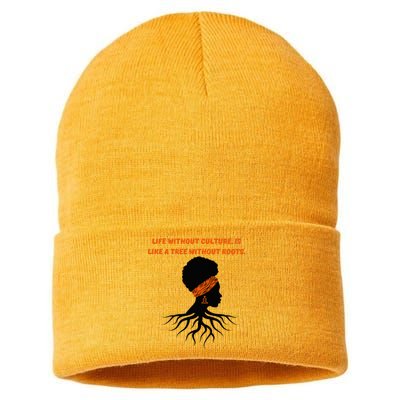 Life Without Culture Is Like A Tree Without Roots Sustainable Knit Beanie