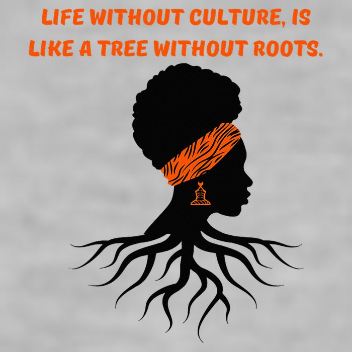 Life Without Culture Is Like A Tree Without Roots Ladies PosiCharge Tri-Blend Wicking Tank