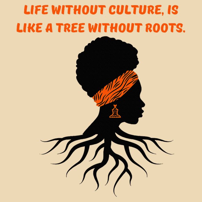 Life Without Culture Is Like A Tree Without Roots Drawstring Bag