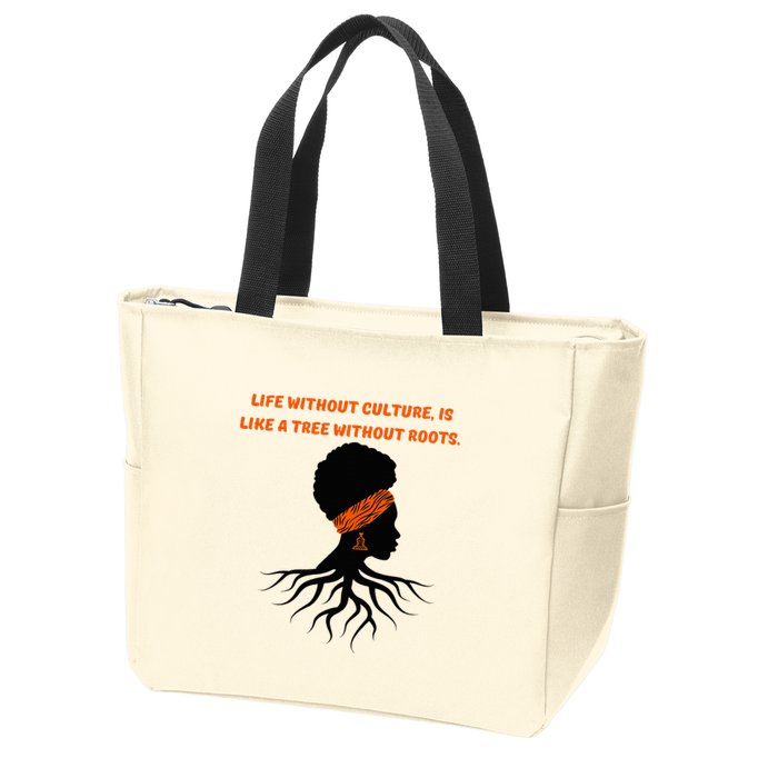 Life Without Culture Is Like A Tree Without Roots Zip Tote Bag