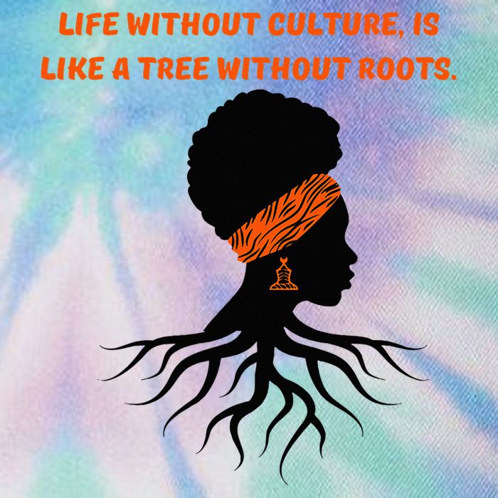 Life Without Culture Is Like A Tree Without Roots Legacy Tie Dye Trucker Hat