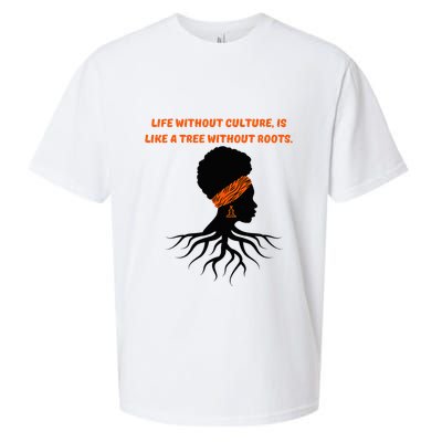 Life Without Culture Is Like A Tree Without Roots Sueded Cloud Jersey T-Shirt