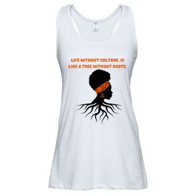 Life Without Culture Is Like A Tree Without Roots Ladies Essential Flowy Tank