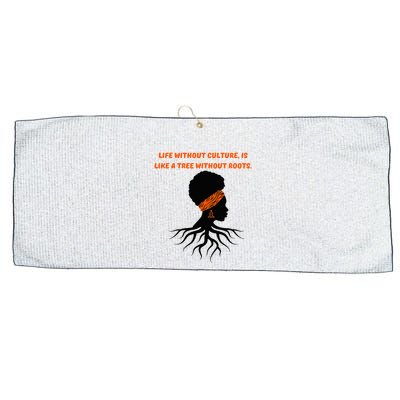 Life Without Culture Is Like A Tree Without Roots Large Microfiber Waffle Golf Towel