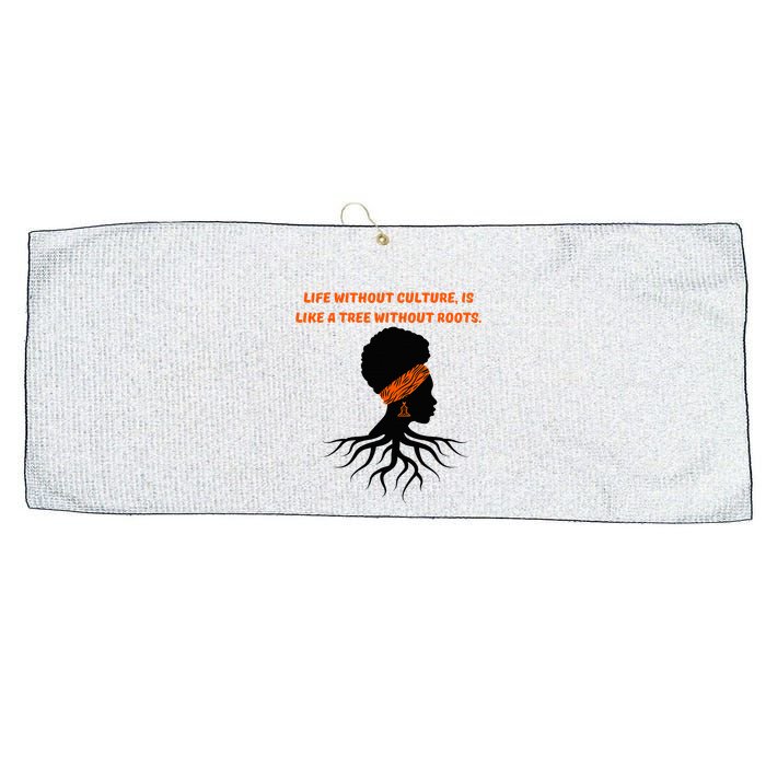 Life Without Culture Is Like A Tree Without Roots Large Microfiber Waffle Golf Towel