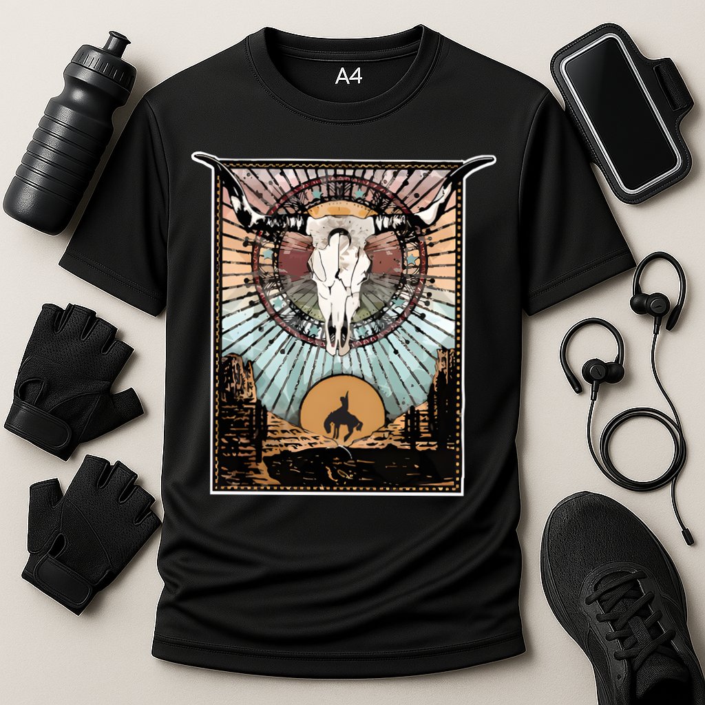 Longhorn Western Country Sweater Western Aesthetic Wild Cooling Performance Crew T-Shirt