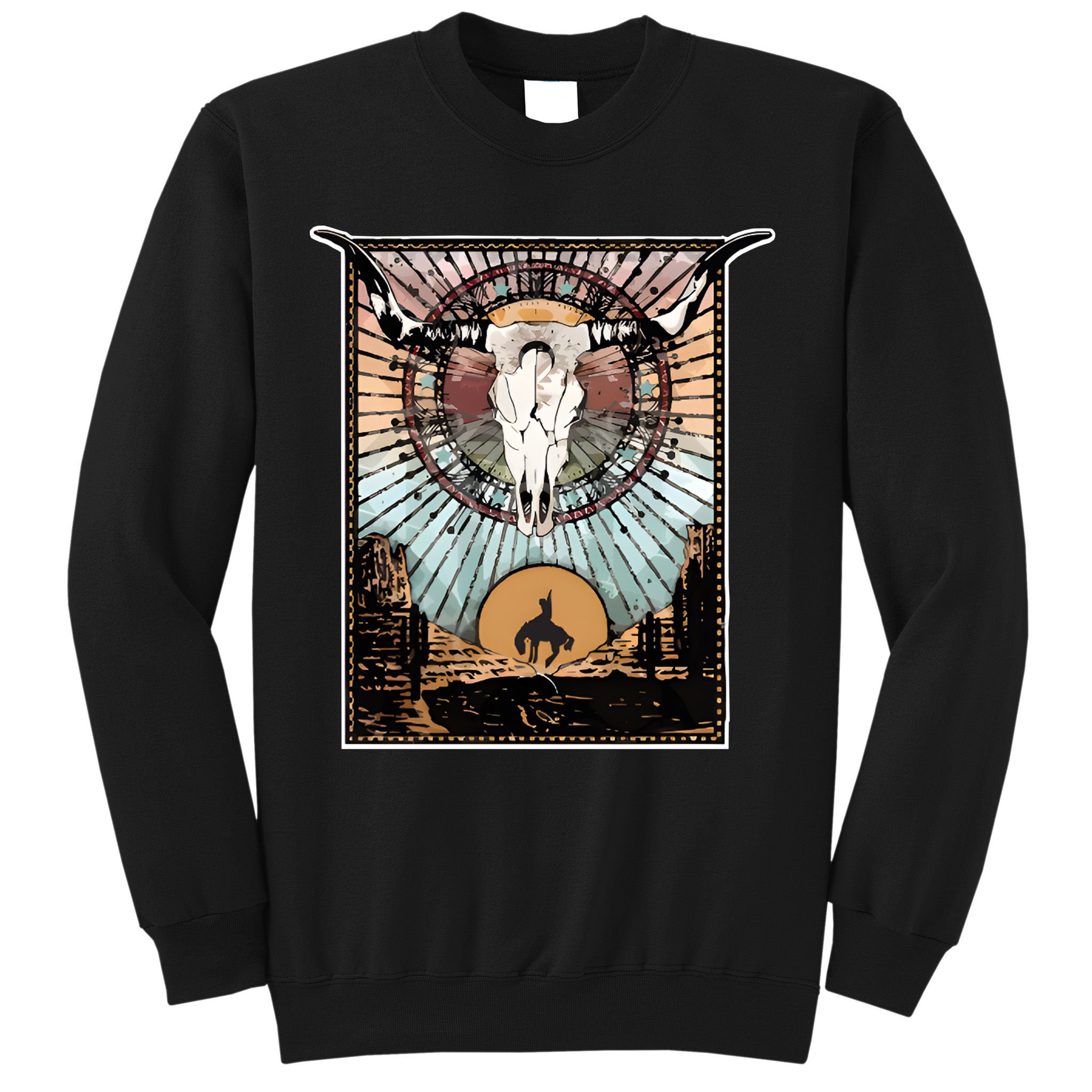 Longhorn Western Country Sweater Western Aesthetic Wild Sweatshirt