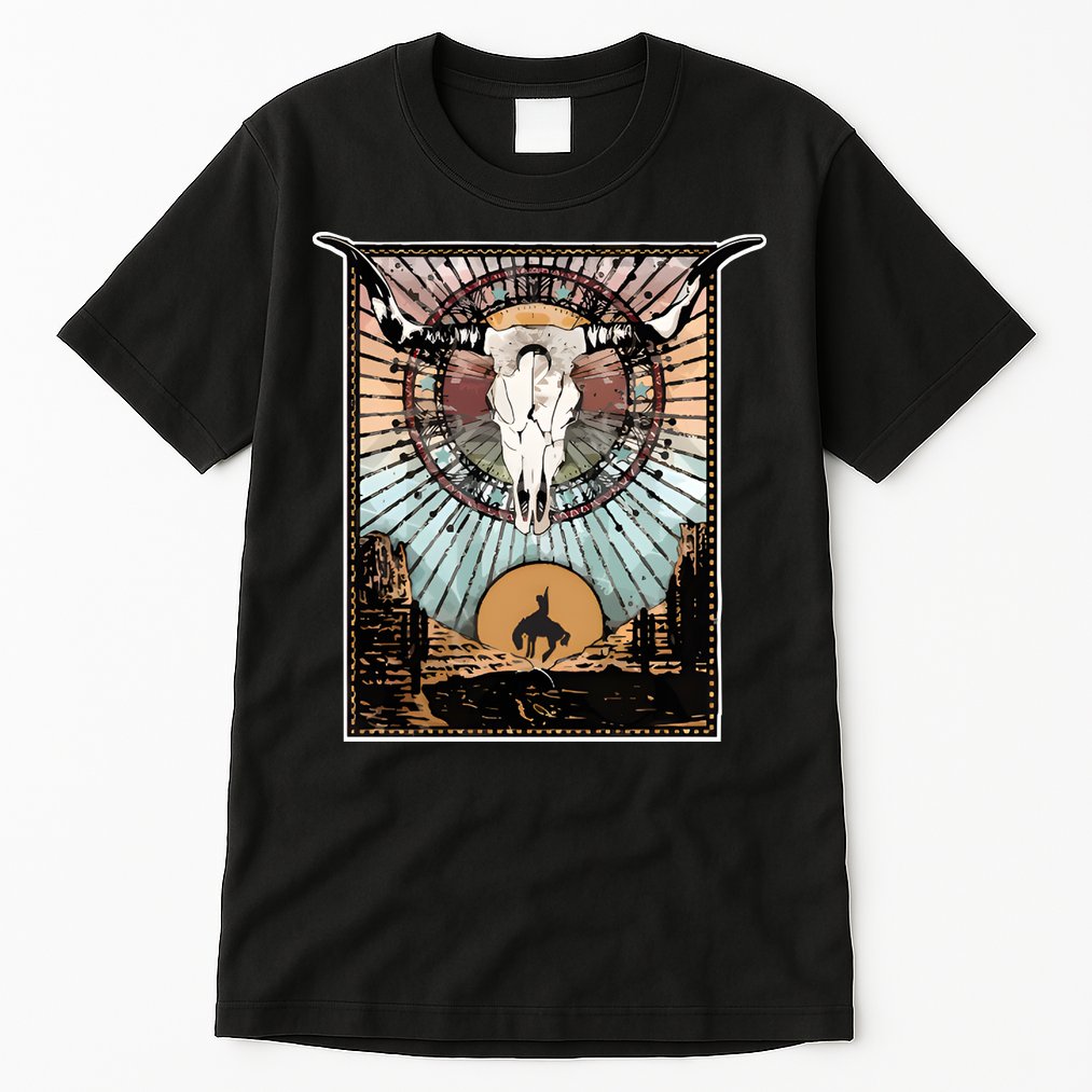Longhorn Western Country Sweater Western Aesthetic Wild Tall T-Shirt
