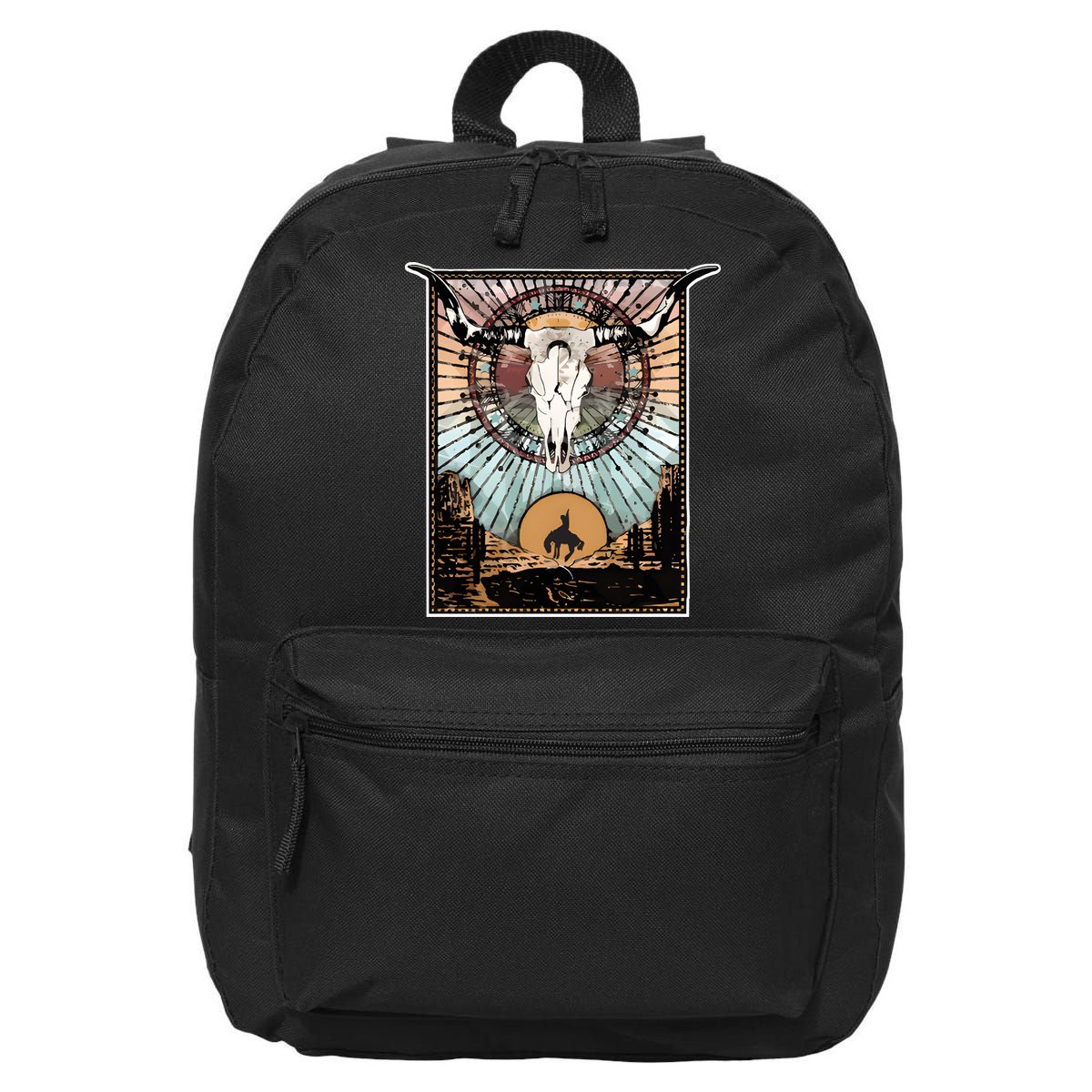 Longhorn Western Country Sweater Western Aesthetic Wild 16 in Basic Backpack