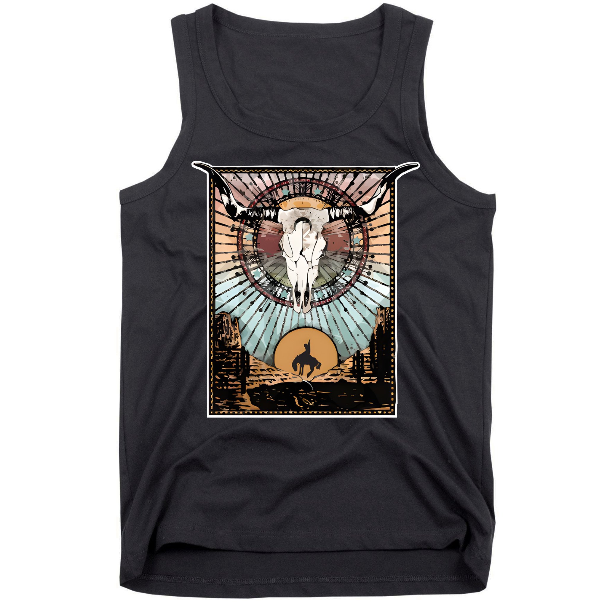 Longhorn Western Country Sweater Western Aesthetic Wild Tank Top