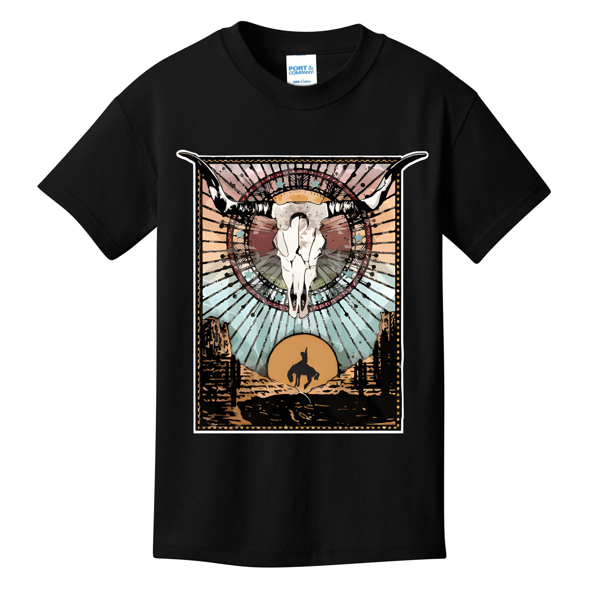 Longhorn Western Country Sweater Western Aesthetic Wild Kids T-Shirt