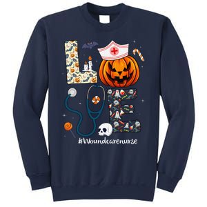 Love Wound Care Nurse Life Spooky Halloween Pumpkin Nurse Sweatshirt