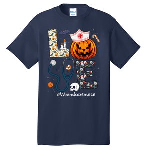 Love Wound Care Nurse Life Spooky Halloween Pumpkin Nurse Tall T-Shirt