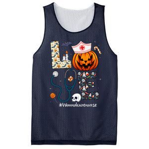 Love Wound Care Nurse Life Spooky Halloween Pumpkin Nurse Mesh Reversible Basketball Jersey Tank