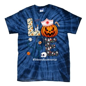 Love Wound Care Nurse Life Spooky Halloween Pumpkin Nurse Tie-Dye T-Shirt