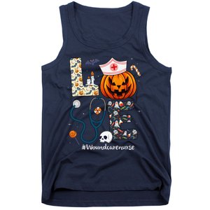 Love Wound Care Nurse Life Spooky Halloween Pumpkin Nurse Tank Top