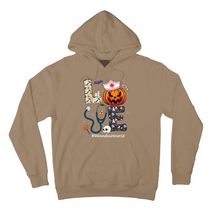 Love Wound Care Nurse Life Spooky Halloween Pumpkin Nurse Hoodie