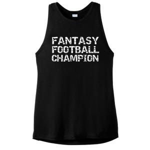 League Winner Champ Trophy Idea Fantasy Football Champion Gift Ladies PosiCharge Tri-Blend Wicking Tank