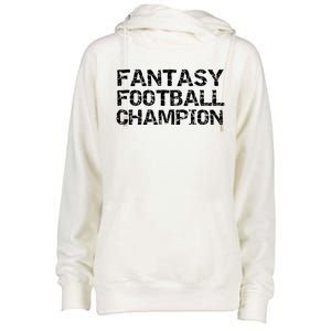 League Winner Champ Trophy Idea Fantasy Football Champion Gift Womens Funnel Neck Pullover Hood