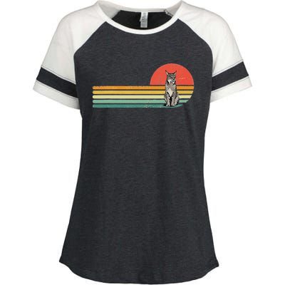 Lynx Wild Cat Bobcat Zoo Animal Lynx Lover Enza Ladies Jersey Colorblock Tee