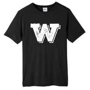 Letter W Capital Alphabet College Varsity Monogram Club Tall Fusion ChromaSoft Performance T-Shirt