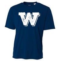 Letter W Capital Alphabet College Varsity Monogram Club Cooling Performance Crew T-Shirt