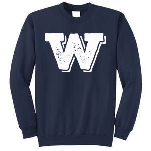 Letter W Capital Alphabet College Varsity Monogram Club Sweatshirt