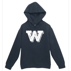 Letter W Capital Alphabet College Varsity Monogram Club Urban Pullover Hoodie