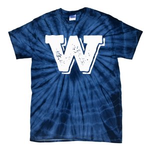 Letter W Capital Alphabet College Varsity Monogram Club Tie-Dye T-Shirt