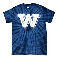 Letter W Capital Alphabet College Varsity Monogram Club Tie-Dye T-Shirt