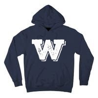 Letter W Capital Alphabet College Varsity Monogram Club Tall Hoodie