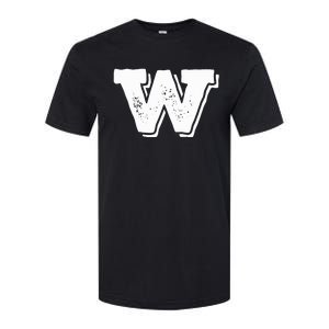 Letter W Capital Alphabet College Varsity Monogram Club Softstyle CVC T-Shirt