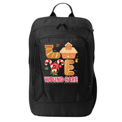 Love Wound Care Nurse Gingerbread Merry Christmas Sweater City Backpack