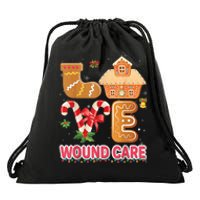 Love Wound Care Nurse Gingerbread Merry Christmas Sweater Drawstring Bag