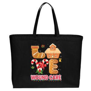 Love Wound Care Nurse Gingerbread Merry Christmas Sweater Cotton Canvas Jumbo Tote