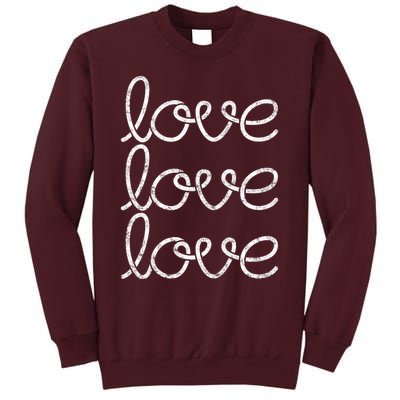 Love Women Casual Cute Valentines Day Graphic Tall Sweatshirt