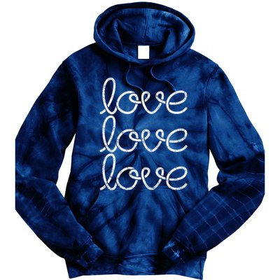 Love Women Casual Cute Valentines Day Graphic Tie Dye Hoodie