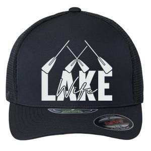 Lake Wife Cute Bachelorette Party Flexfit Unipanel Trucker Cap