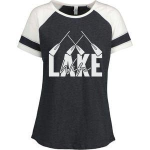 Lake Wife Cute Bachelorette Party Enza Ladies Jersey Colorblock Tee