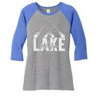 Lake Wife Cute Bachelorette Party Women's Tri-Blend 3/4-Sleeve Raglan Shirt