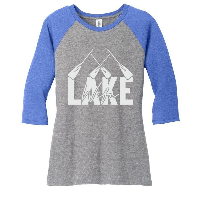 Lake Wife Cute Bachelorette Party Women's Tri-Blend 3/4-Sleeve Raglan Shirt