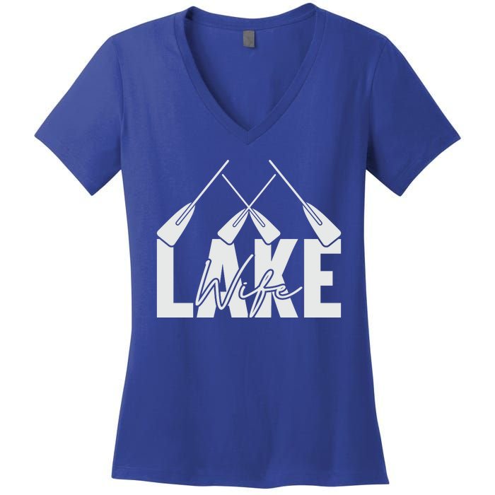 Lake Wife Cute Bachelorette Party Women's V-Neck T-Shirt