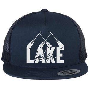 Lake Wife Cute Bachelorette Party Flat Bill Trucker Hat