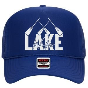 Lake Wife Cute Bachelorette Party High Crown Mesh Back Trucker Hat