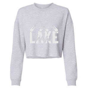 Lake Wife Cute Bachelorette Party Cropped Pullover Crew