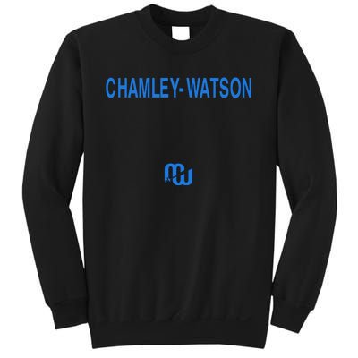 Lewis Wearing Chamley Watson Sweatshirt