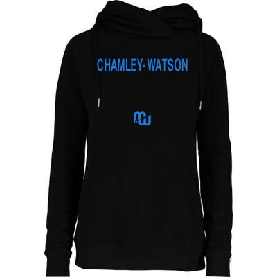 Lewis Wearing Chamley Watson Womens Funnel Neck Pullover Hood